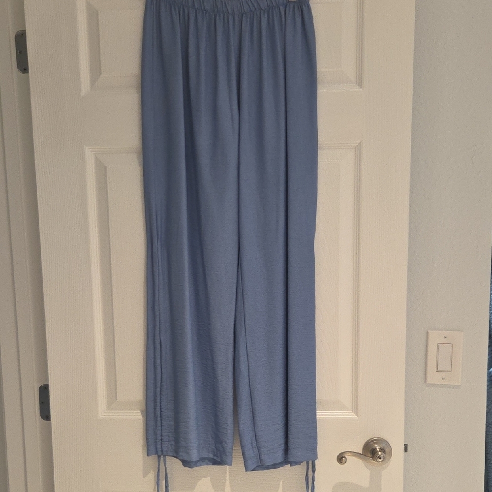Patchington Light Blue Wide Leg Pants